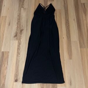 Elegant Black Express Maxi Slit Dress